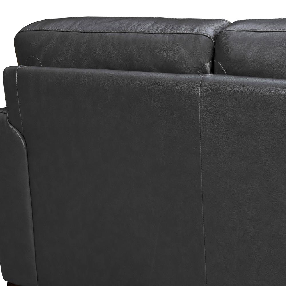 Armen Living - Bergen 87in Pewter Genuine Leather Square Arm Sofa - LCBE3PW veiw 7