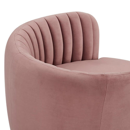 Armen Living - Davy Blush Velvet Swivel Accent Chair with Gold Base - LCDVCHBLUSH veiw 5