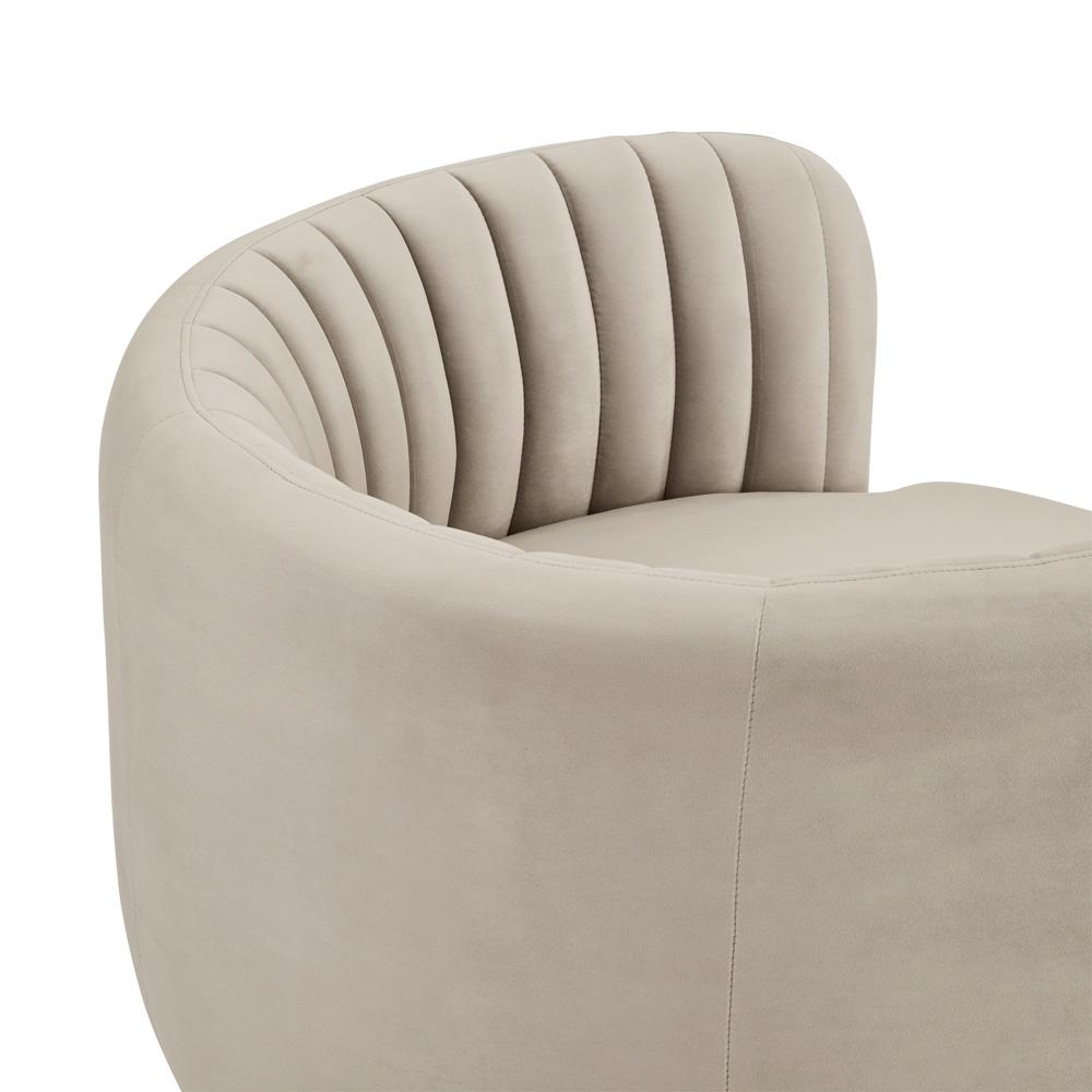 Armen Living - Davy Taupe Velvet Swivel Accent Chair with Gold Base - LCDVCHTAUPE veiw 5
