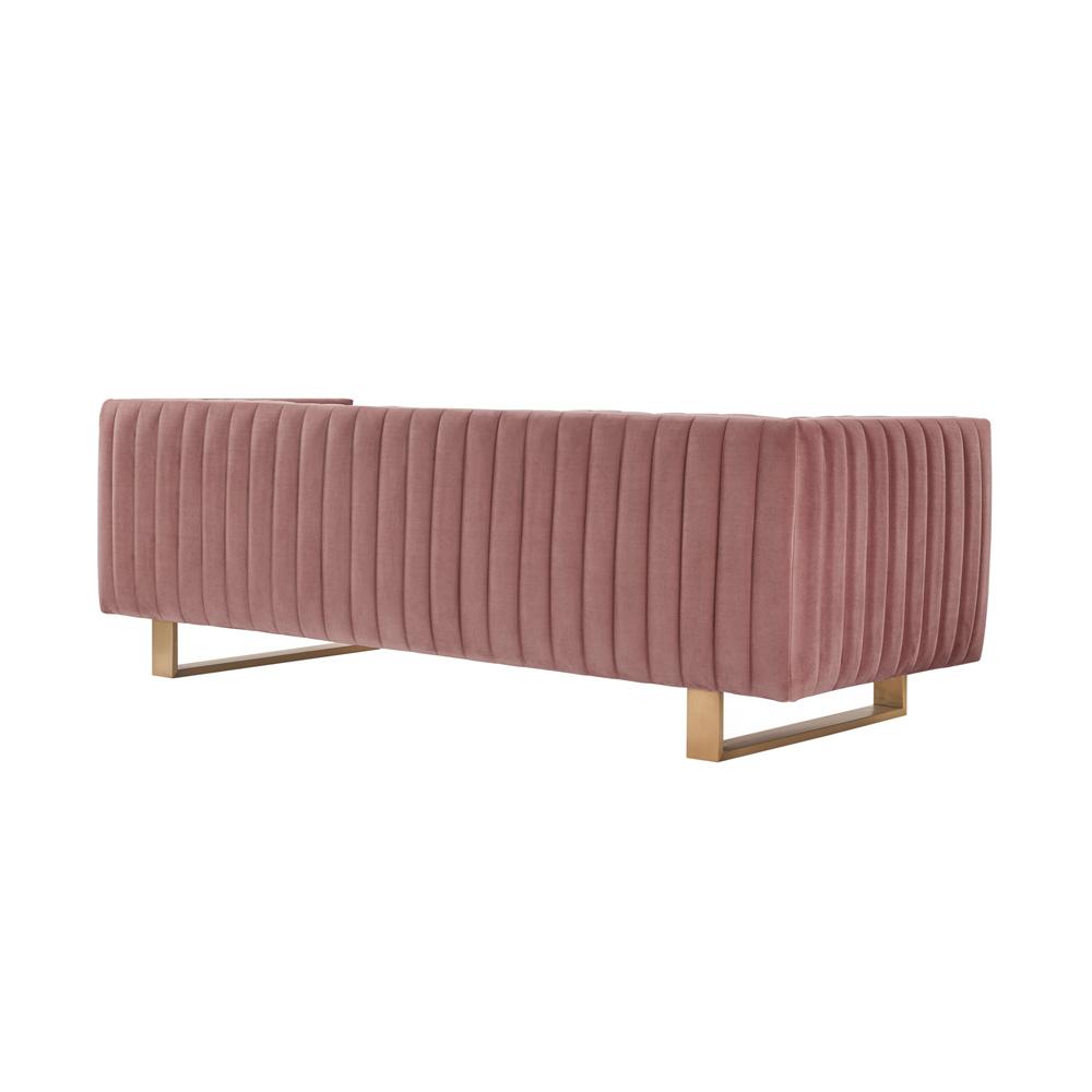 Armen Living - Delilah 86in Blush Velvet Square Arm Sofa - LCDH3BLUSH veiw 5