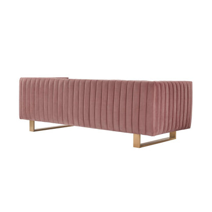 Armen Living - Delilah 86in Blush Velvet Square Arm Sofa - LCDH3BLUSH veiw 5
