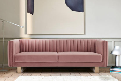Armen Living - Delilah 86in Blush Velvet Square Arm Sofa - LCDH3BLUSH veiw 6