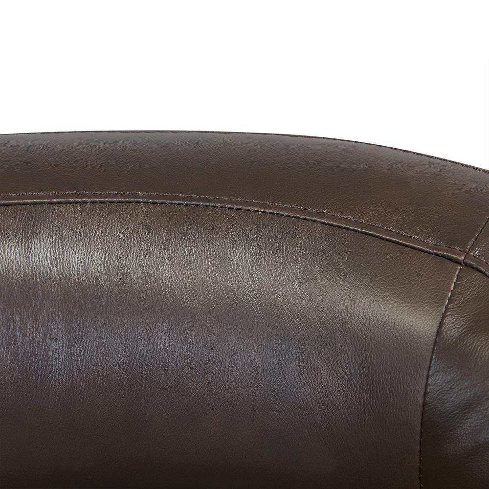 Armen Living - Desi Contemporary Swivel Accent Chair in Espresso Genuine Leather - LCDSCHES veiw 5