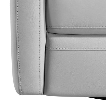 Armen Living - Desi Contemporary Swivel Accent Chair in Dove Gray Genuine Leather - LCDSCHDV veiw 6