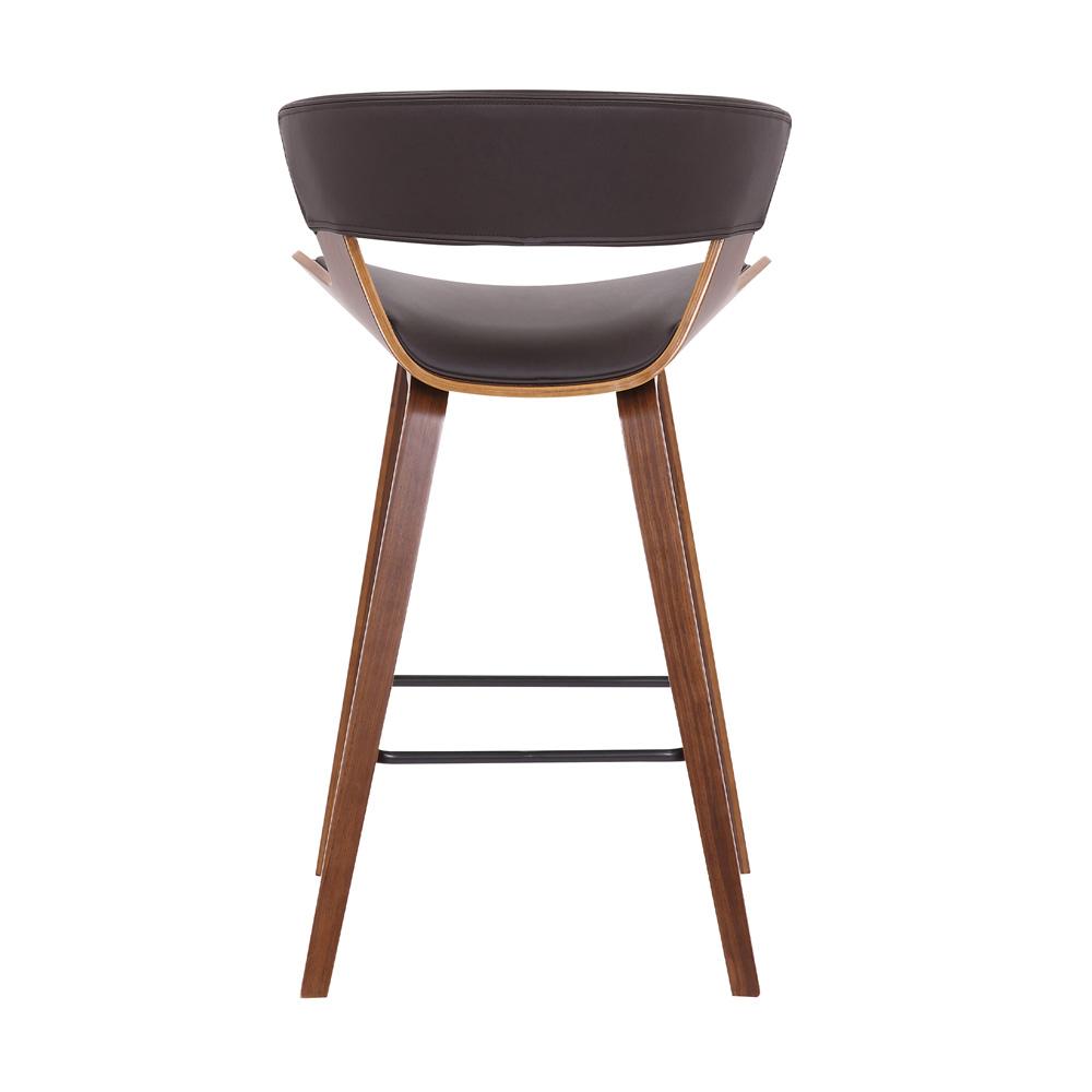 Armen Living - Jagger Modern 26in Wood and Black Faux Leather Counter Height Barstool - LCJGBAWABR26 veiw 5