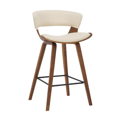 Armen Living - Jagger Modern 26in Wood and Faux Leather Counter Height Barstool - LCJGBAWACR26 veiw 1