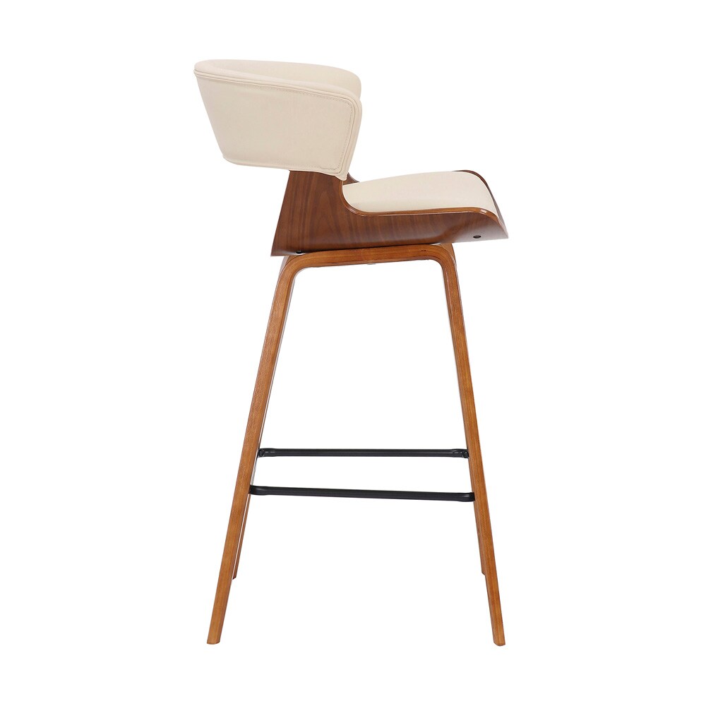 Armen Living - Jagger Modern 26in Wood and Faux Leather Counter Height Barstool - LCJGBAWACR26 veiw 3