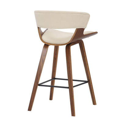 Armen Living - Jagger Modern 26in Wood and Faux Leather Counter Height Barstool - LCJGBAWACR26 veiw 4