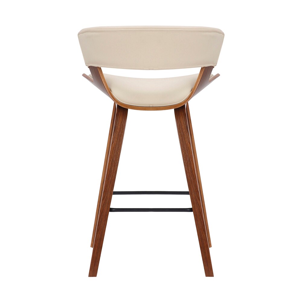 Armen Living - Jagger Modern 26in Wood and Faux Leather Counter Height Barstool - LCJGBAWACR26 veiw 5