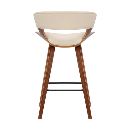 Armen Living - Jagger Modern 26in Wood and Faux Leather Counter Height Barstool - LCJGBAWACR26 veiw 5