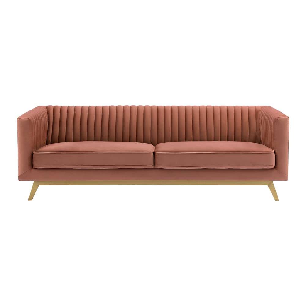 Armen Living - Liv Modern Blush Velvet Sofa - LCLV3BLUSH veiw 1