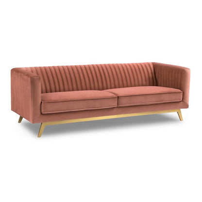 Armen Living - Liv Modern Blush Velvet Sofa - LCLV3BLUSH veiw 2