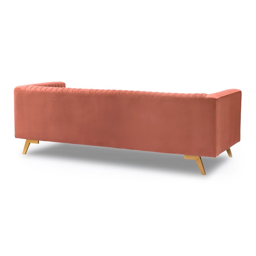 Armen Living - Liv Modern Blush Velvet Sofa - LCLV3BLUSH veiw 3