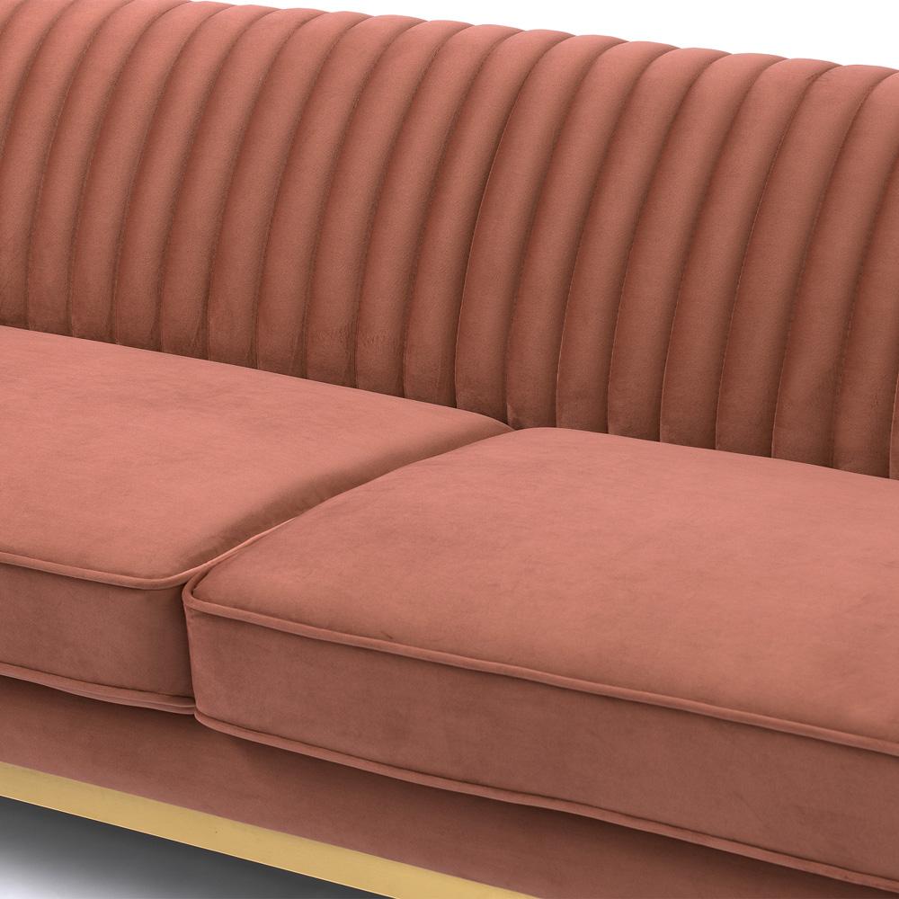 Armen Living - Liv Modern Blush Velvet Sofa - LCLV3BLUSH veiw 4