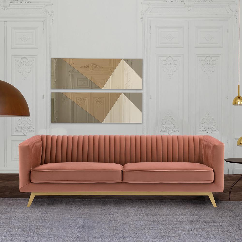 Armen Living - Liv Modern Blush Velvet Sofa - LCLV3BLUSH veiw 5