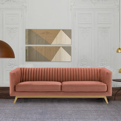 Armen Living - Liv Modern Blush Velvet Sofa - LCLV3BLUSH veiw 5