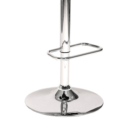 Armen Living - London Cream Faux Leather Adjustable Height Swivel Walnut Wood and Chrome Bar Stool - LCLOSWBACRWA veiw 3
