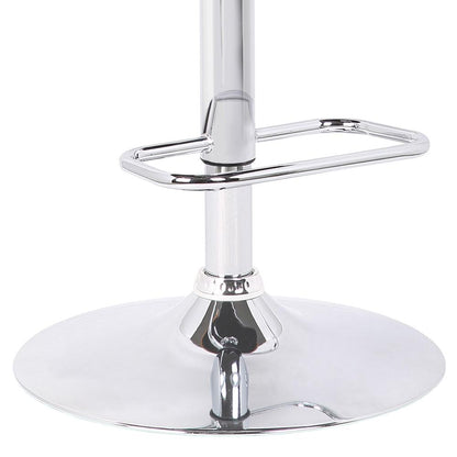 Armen Living - London Grey Faux Leather Adjustable Height Swivel Walnut Wood and Chrome Bar Stool - LCLOSWBAGRWA veiw 4