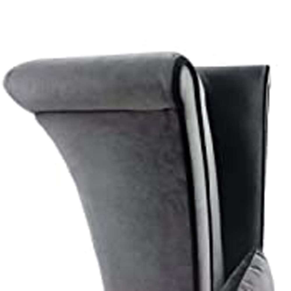 Armen Living - Mad Hatter Dining Chair In Gray Rich Velvet - LC847SIGR veiw 3