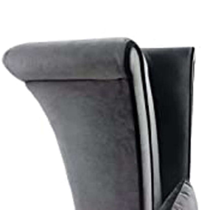 Armen Living - Mad Hatter Dining Chair In Gray Rich Velvet - LC847SIGR veiw 3