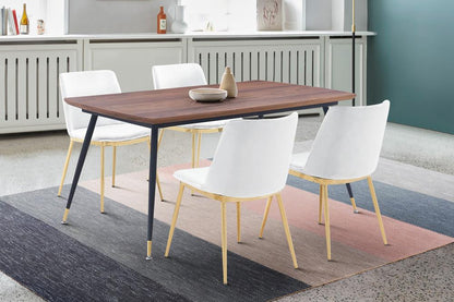 Armen Living - Messina White Velvet 5 Piece Rectangular Dining Set - SETMSDIWHT5E veiw 8
