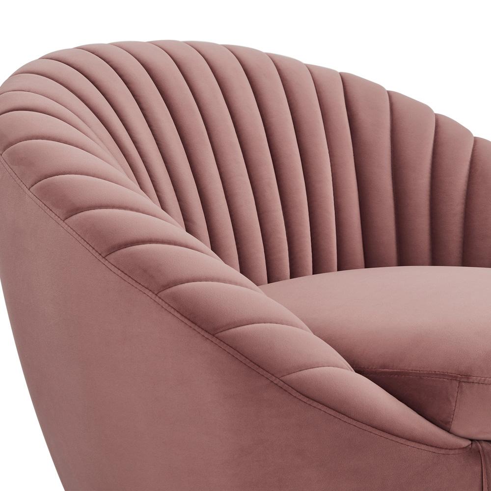Armen Living - Mitzy Blush Velvet Swivel Accent Chair with Gold Base - LCMTCHBLUSH veiw 4