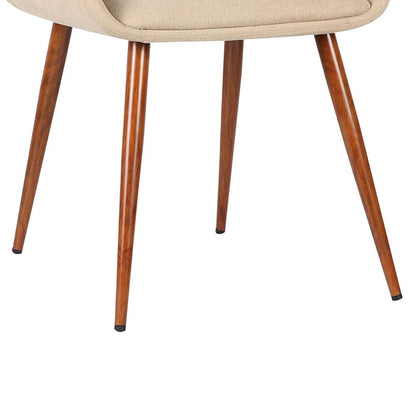 Armen Living - Panda Mid-Century Dining Chair in Walnut Finish and Brown Fabric - LCPNSIWABR veiw 7
