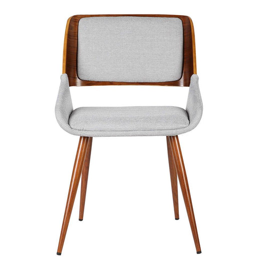Armen Living - Panda Mid-Century Dining Chair Walnut Finish and Gray Fabric - LCPNSIWAGRAY veiw 2