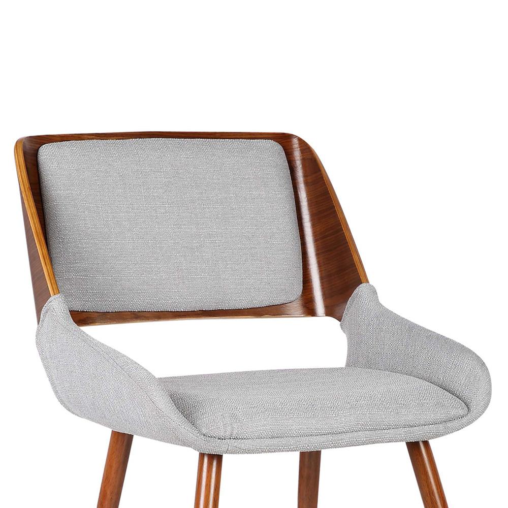 Armen Living - Panda Mid-Century Dining Chair Walnut Finish and Gray Fabric - LCPNSIWAGRAY veiw 5