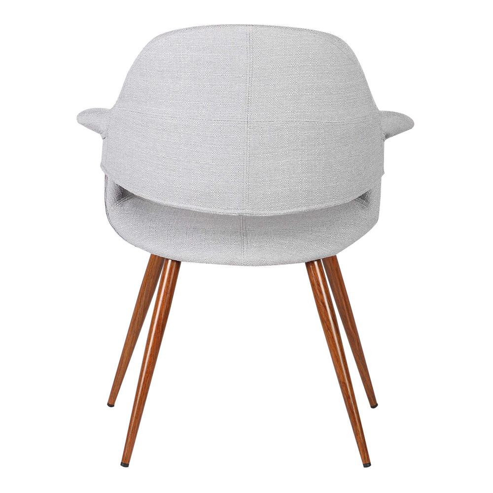 Armen Living - Phoebe Mid-Century Dining Chair in Walnut Finish and Gray Fabric - LCPHSIWAGRAY veiw 3