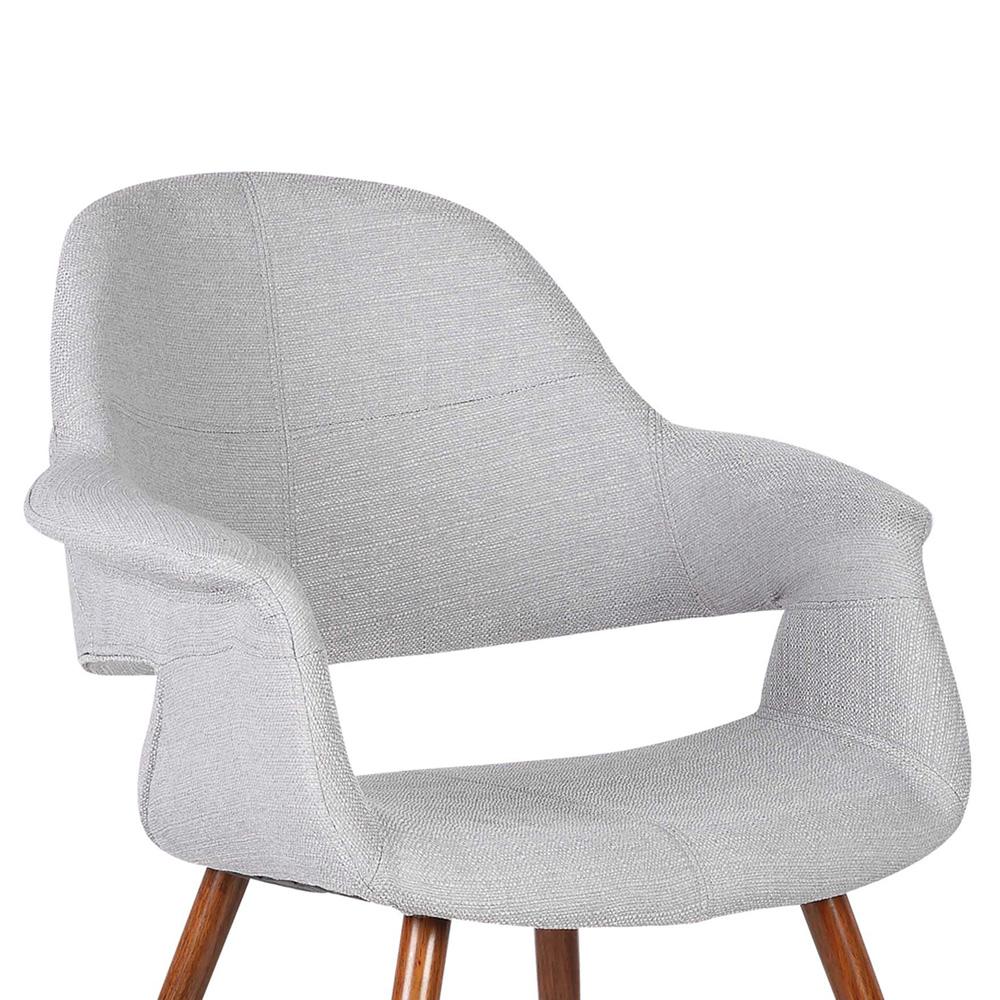 Armen Living - Phoebe Mid-Century Dining Chair in Walnut Finish and Gray Fabric - LCPHSIWAGRAY veiw 4