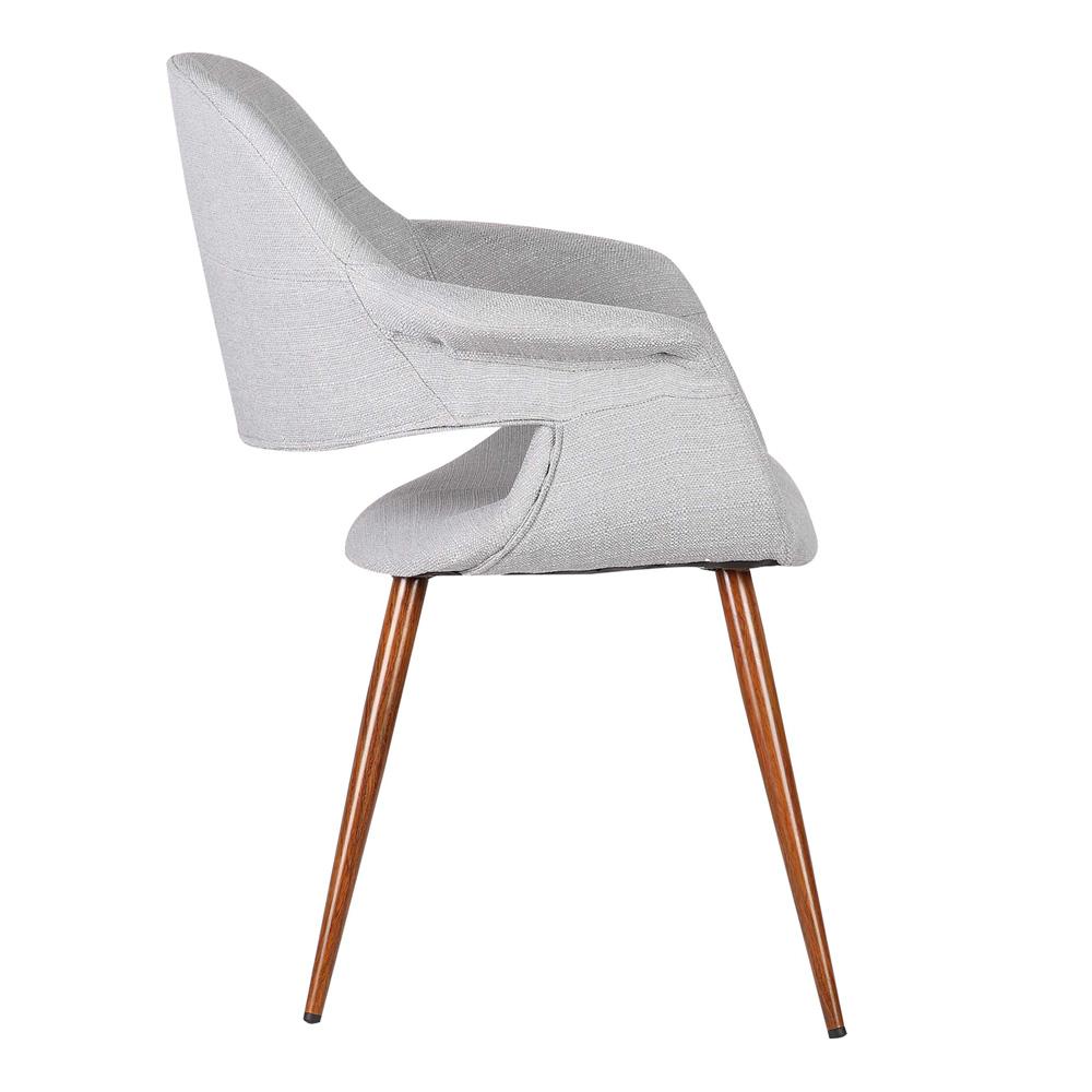 Armen Living - Phoebe Mid-Century Dining Chair in Walnut Finish and Gray Fabric - LCPHSIWAGRAY veiw 5