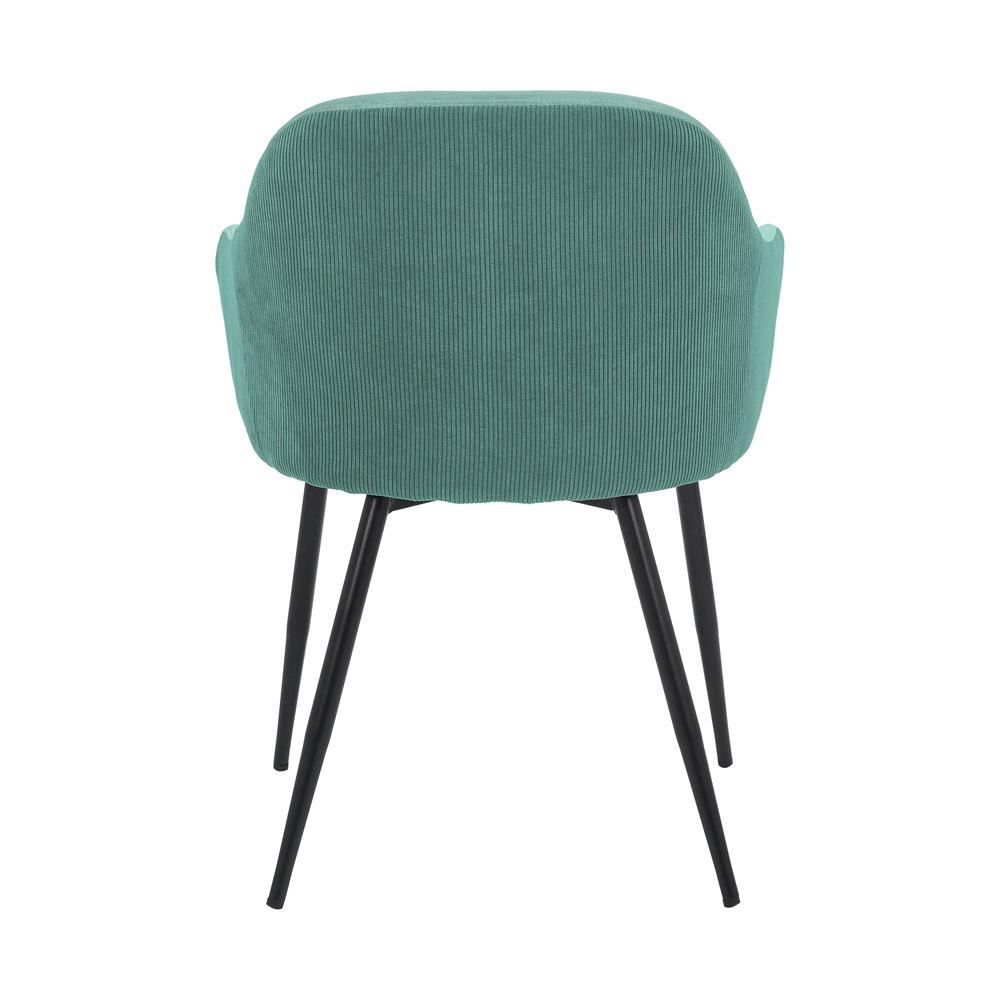 Armen Living - Pixie Two Tone Teal Fabric Dining Room Chair with Black Metal Legs - LCPXCHTL veiw 5