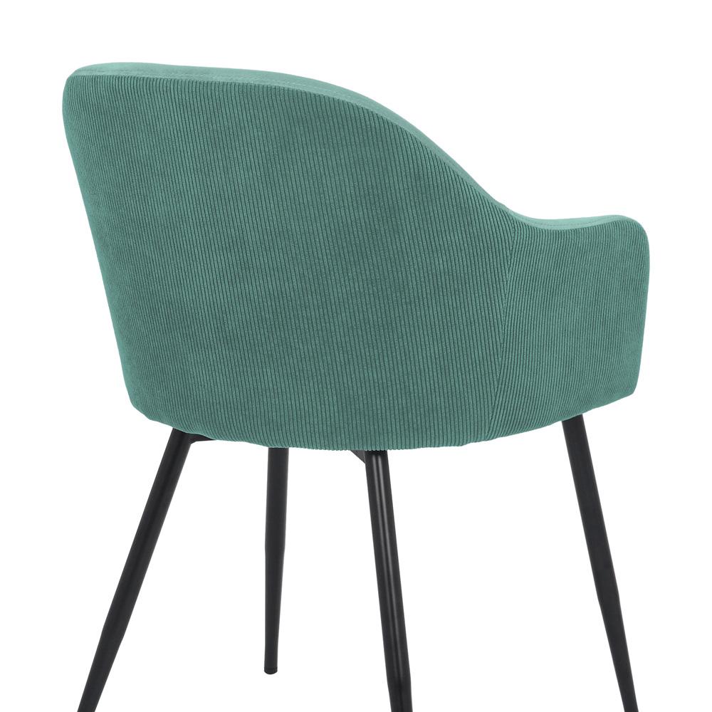 Armen Living - Pixie Two Tone Teal Fabric Dining Room Chair with Black Metal Legs - LCPXCHTL veiw 7