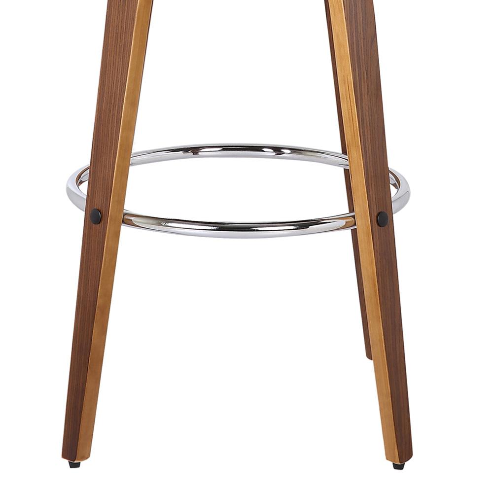 Armen Living - Shelly 26in Counter Height Swivel Brown Faux Leather and Walnut Wood Bar Stool - LCSHBABRWA26 veiw 6