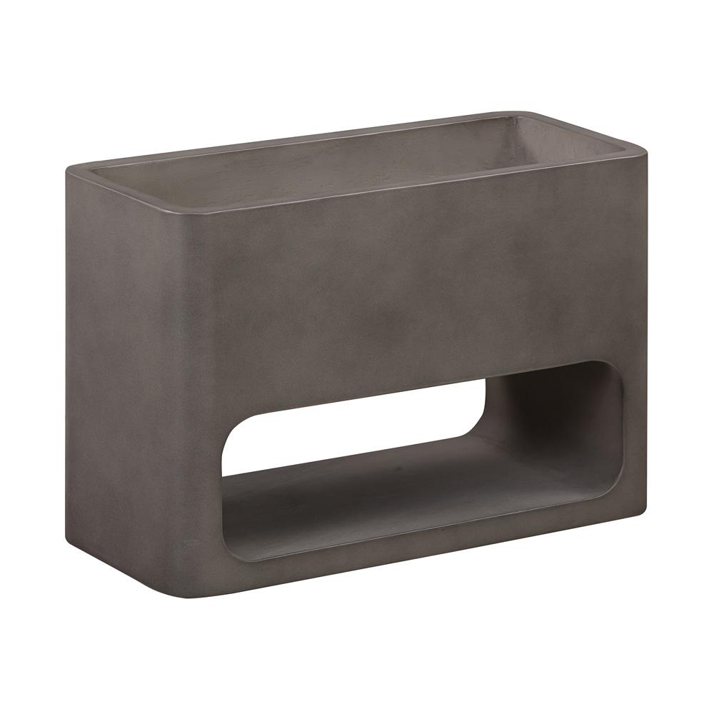 Armen Living - Sunstone Indoor or Outdoor Planter in Grey Concrete - LCSEPLMDGR veiw 2