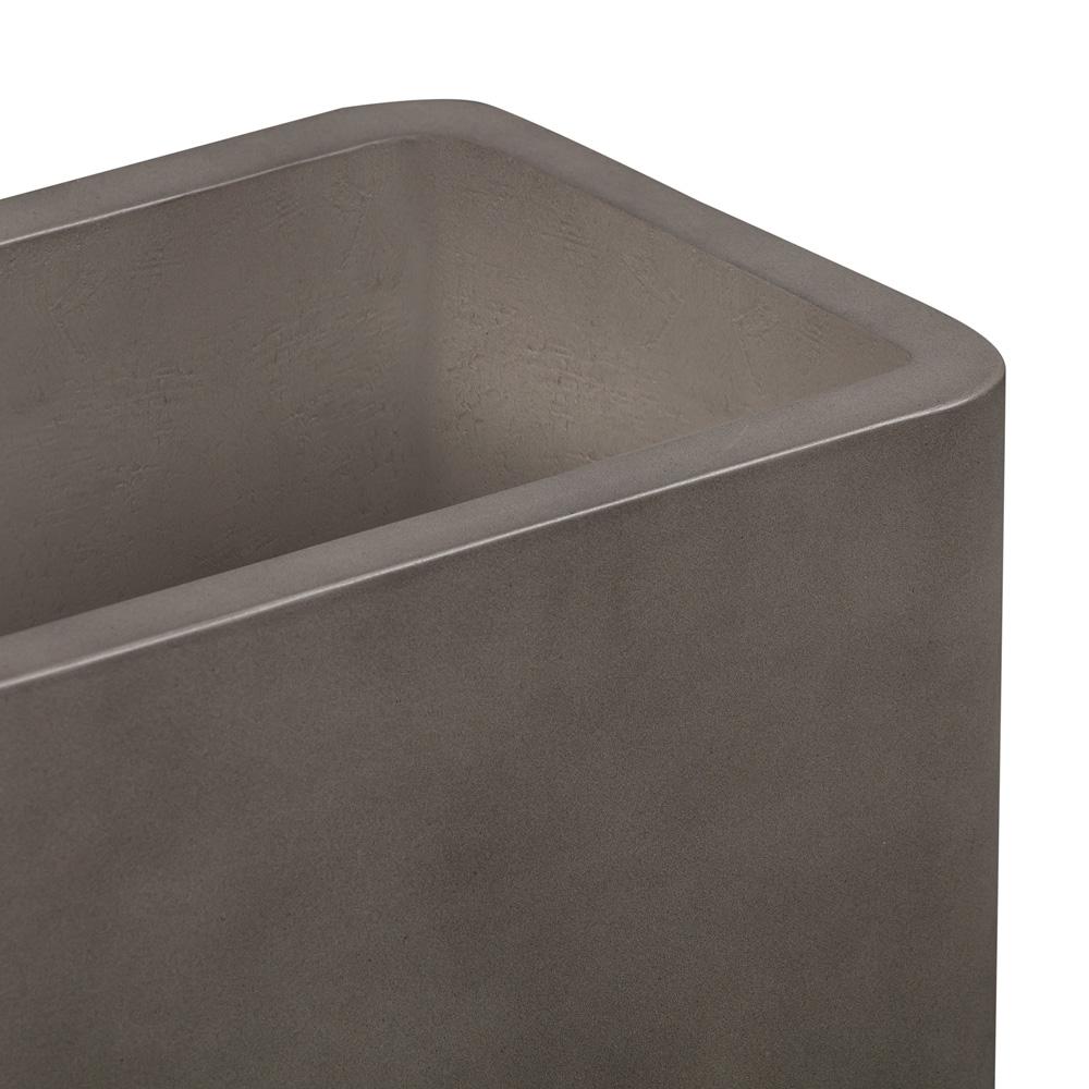 Armen Living - Sunstone Indoor or Outdoor Planter in Grey Concrete - LCSEPLMDGR veiw 3