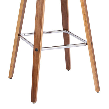 Armen Living - Tyler 26in Counter Height Swivel Brown Faux Leather and Walnut Wood Bar Stool - LCTYBABRWA26 veiw 8