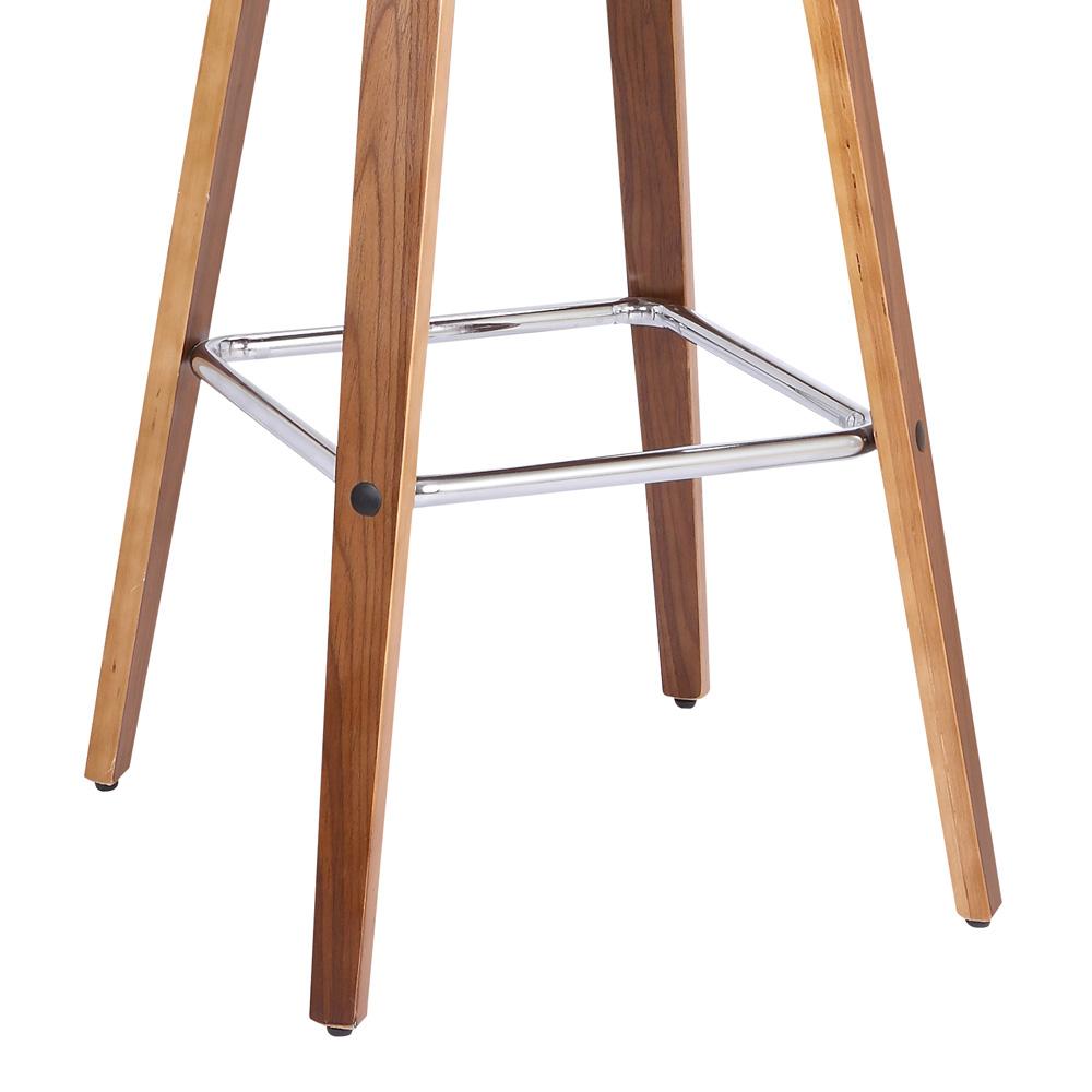 Armen Living - Tyler 30in Bar Height Swivel Brown Faux Leather and Walnut Wood Bar Stool - LCTYBABRWA30 veiw 8