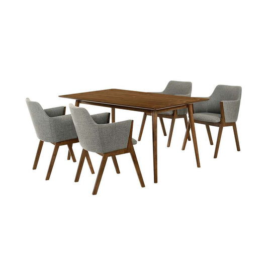 Armen Living - Westmont and Renzo Charcoal and Walnut 5 Piece Dining Set - SETWEDI5REWACH veiw 1