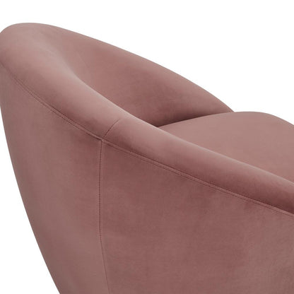 Armen Living - Yves Blush Velvet Swivel Accent Chair with Gold Base - LCYVCHBLUSH veiw 5