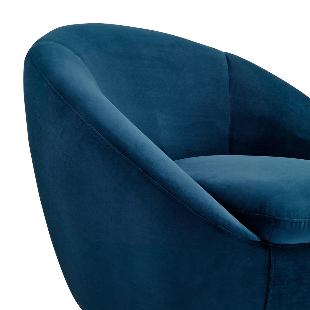 Armen Living - Yves Navy Velvet Swivel Accent Chair with Gold Base - LCYVCHNAVY veiw 4