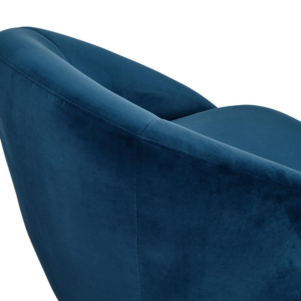 Armen Living - Yves Navy Velvet Swivel Accent Chair with Gold Base - LCYVCHNAVY veiw 5