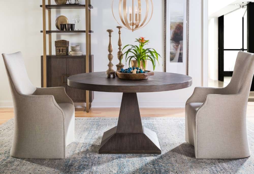 Artistica Home - Cohesion Program Chronicle Round Dining Table - Warm medium brown - 01-2224-870C-39 veiw 3
