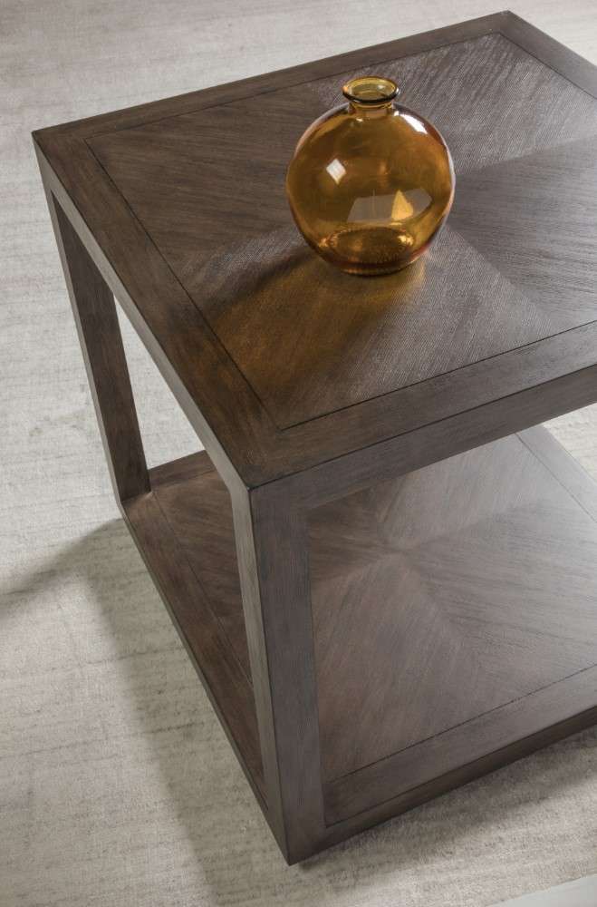 Artistica Home - Cohesion Program Credence Square End Table - Warm Medium Brown - 01-2094-957-39 veiw 3