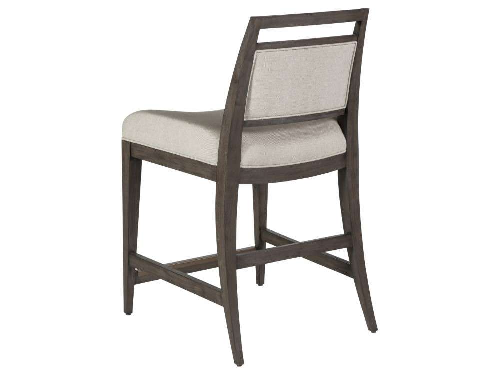 Artistica Home - Cohesion Program Nico Upholstered Counter Stool - Warm medium brown - 01-2222-895-39-01 veiw 2