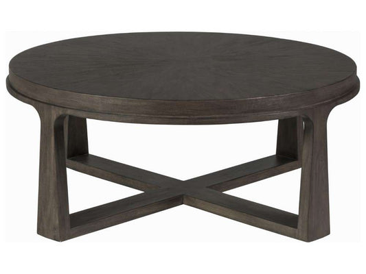 Artistica Home - Cohesion Program Rousseau Round Cocktail Table - Warm medium brown - 01-2228-943-39 veiw 1