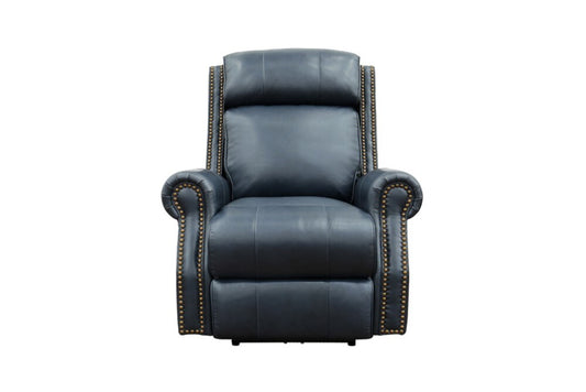 BarcaLounger - Blair Big & Tall Power Recliner with Power Head Rest Shoreham Blue Leather - 9PH3354570047 veiw 2