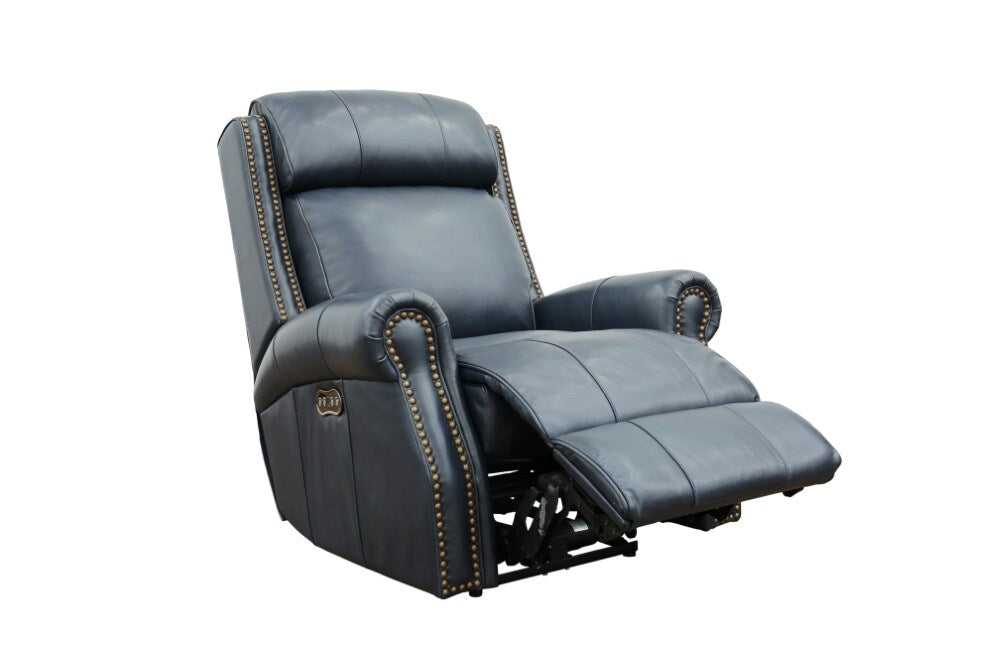 BarcaLounger - Blair Big & Tall Power Recliner with Power Head Rest Shoreham Blue Leather - 9PH3354570047 veiw 3