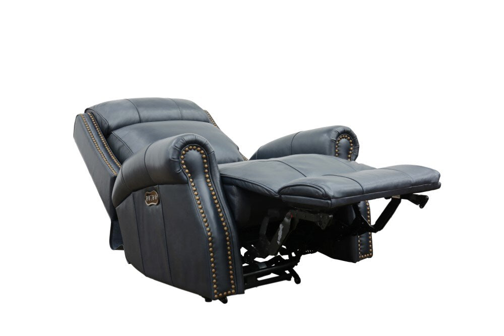 BarcaLounger - Blair Big & Tall Power Recliner with Power Head Rest Shoreham Blue Leather - 9PH3354570047 veiw 4